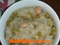 果蔬百科绿豆花生粥