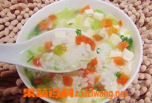 果蔬百科豆腐粥怎么做